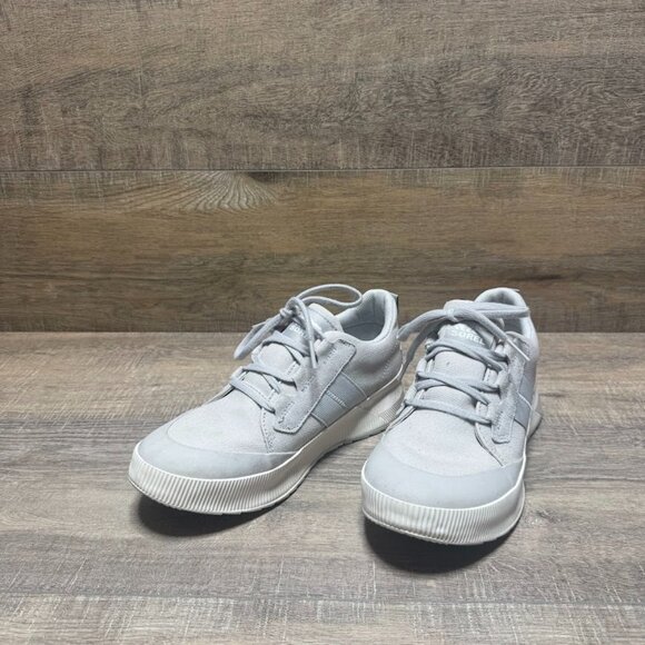 Sorel Out N About III Moonstone Canvas Sneakers Women's Size 8 - Picture 1 of 7